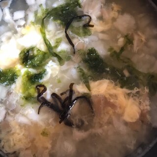 舞茸と塩こんぶの雑炊